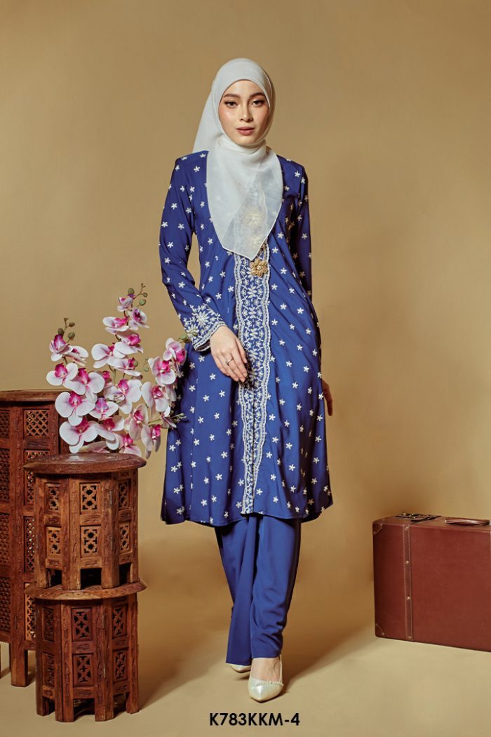 Kebarung Kalthom Sulam in Navy Blue (K783KKM-4)
