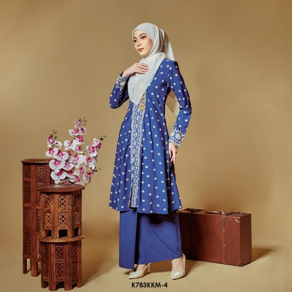 Kebarung Kalthom Sulam in Navy Blue (K783KKM-4) - Image 2