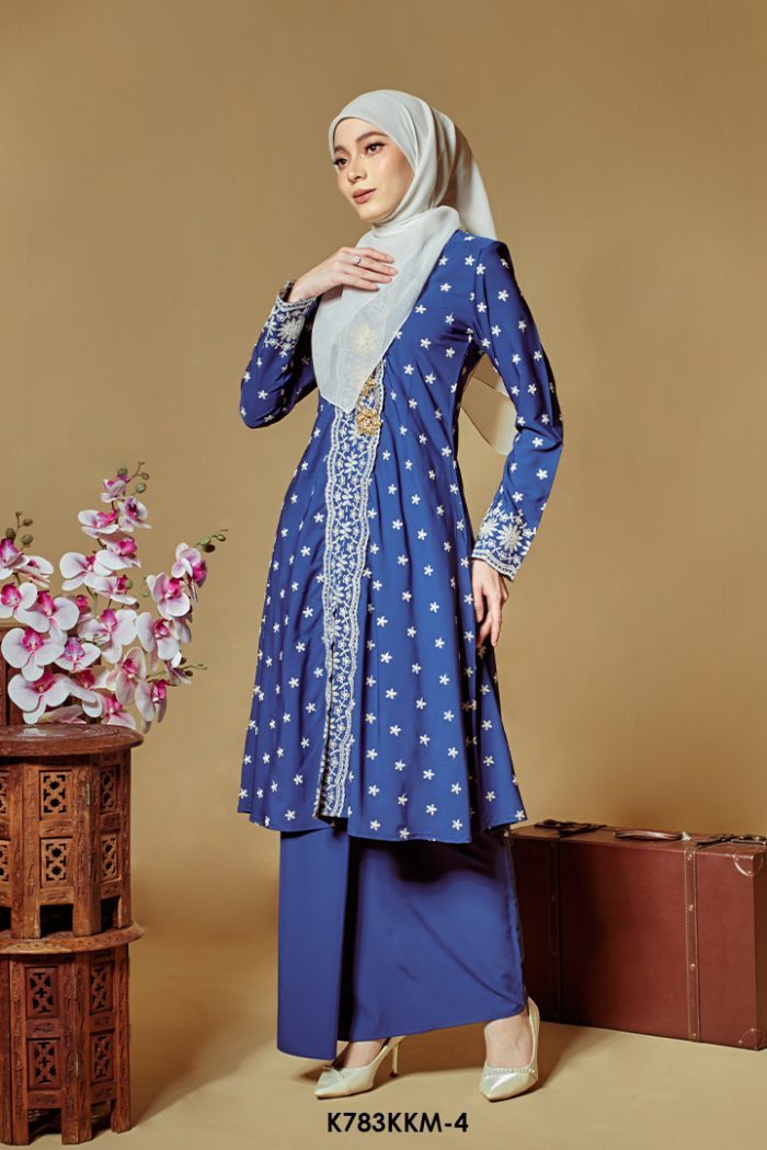 Kebarung Kalthom Sulam in Navy Blue (K783KKM-4)