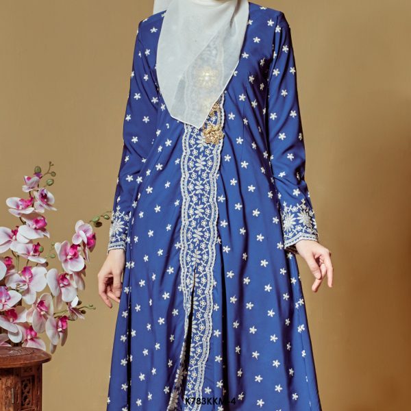 Kebarung Kalthom Sulam in Navy Blue (K783KKM-4) - Image 3