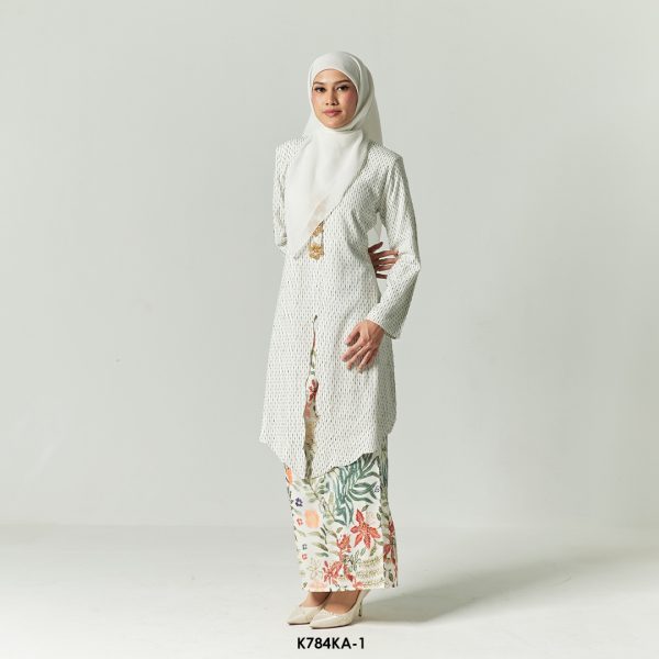 Kebaya Anggun 2.0 in White (K784KA-1) - Image 2
