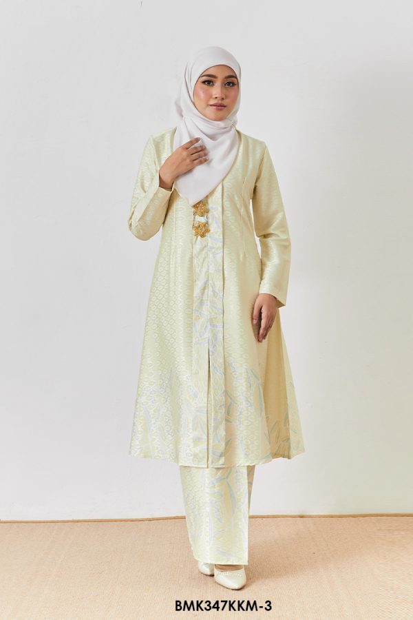 Kebarung Batiq Mia 3.0 Ribbon in Soft Yellow (BMK347KKM-3)