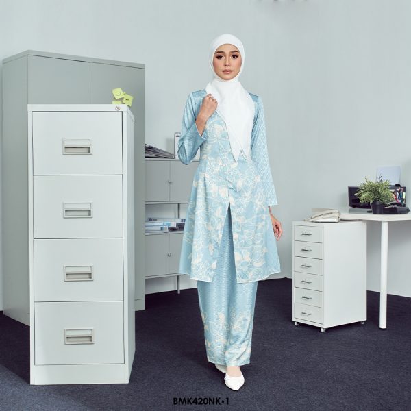 Nerissa Kurung in Light Blue (BMK420NK-1)