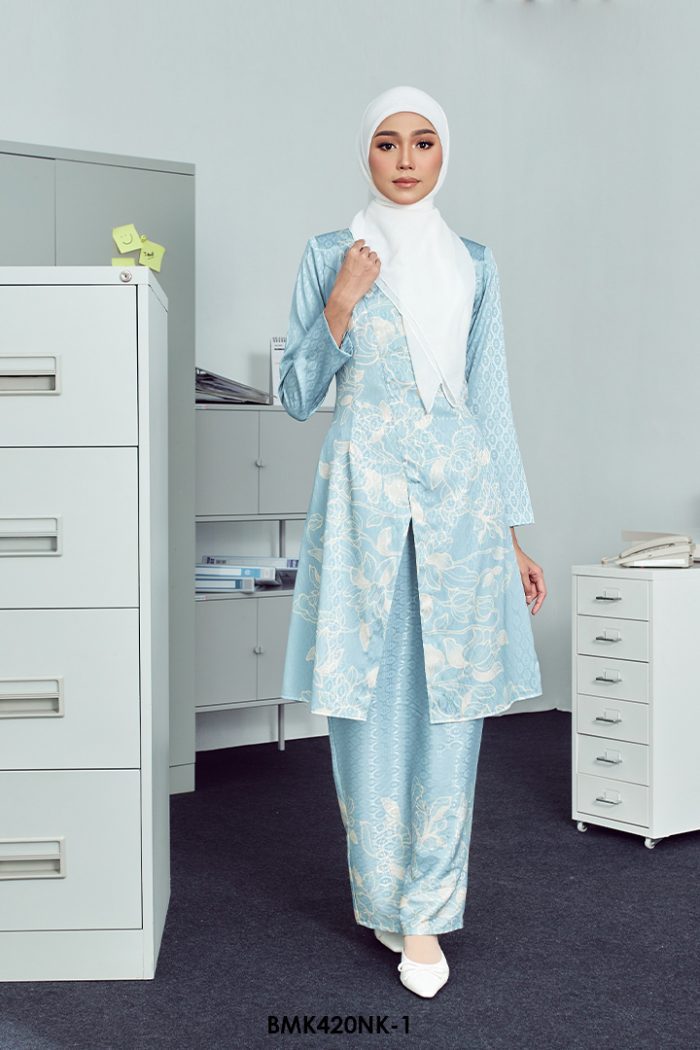 Nerissa Kurung in Light Blue (BMK420NK-1)