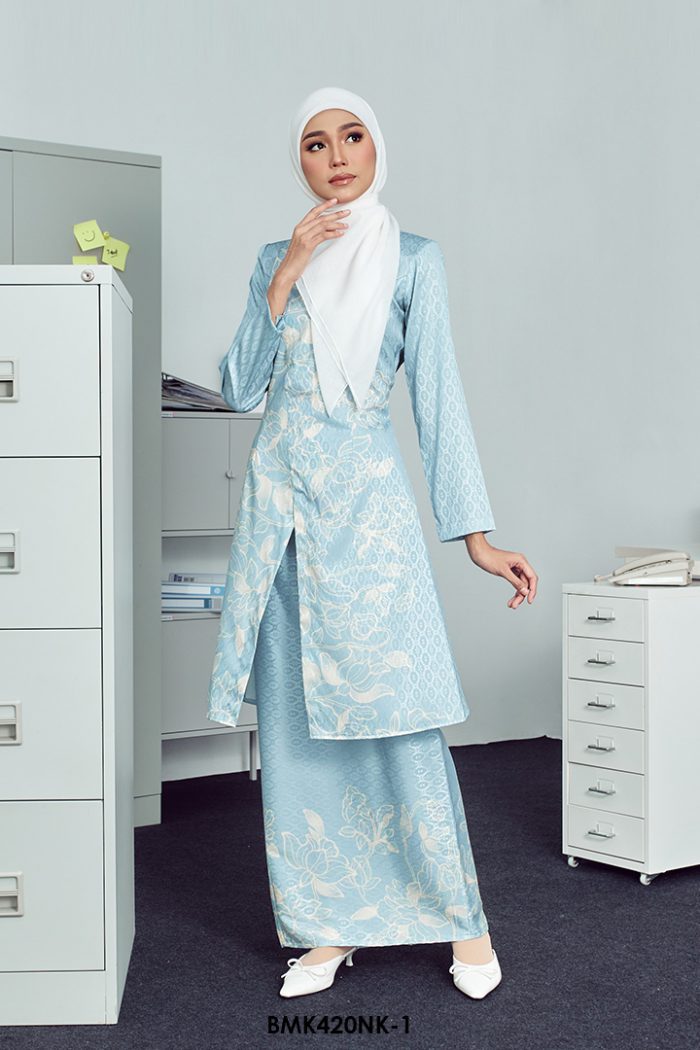 Nerissa Kurung in Light Blue (BMK420NK-1)