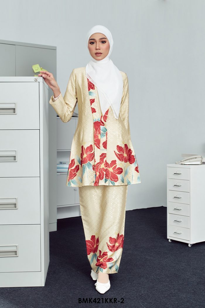 Kebaya Kirani Batiq Mia in Light Yellow (BMK421KKR-2)