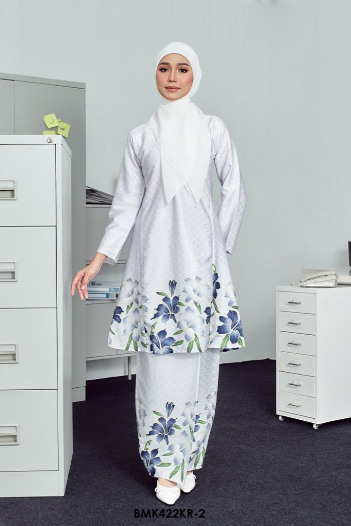 Riau Kurung Batiq Mia in Light Blue (BMK422KR-2)