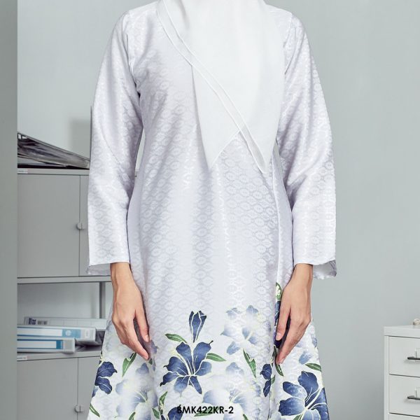 Riau Kurung Batiq Mia in Light Blue (BMK422KR-2) - Image 3