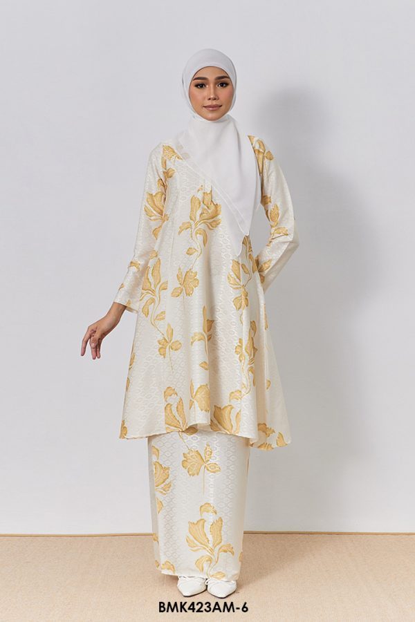 Ameera Kurung in Pastel Yellow (BMK423AM-6)
