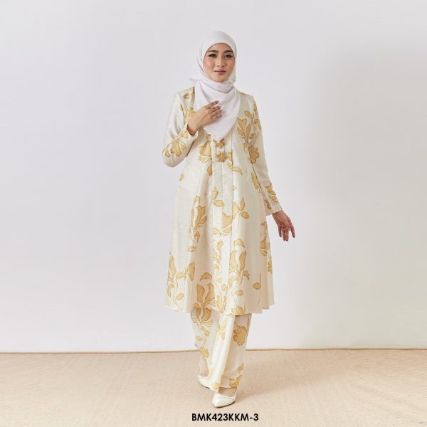 Kebarung Batiq Mia in Pastel Yellow(BMK423KKM-3)