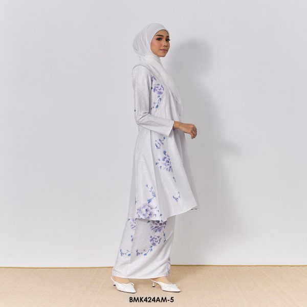 Ameera Kurung in Pearl White (BMK424AM-5) - Image 2