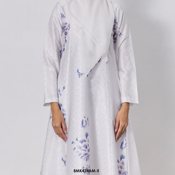 Ameera Kurung in Pearl White (BMK424AM-5) - Image 4