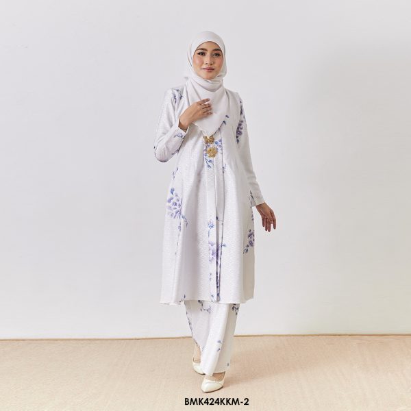 Kebarung Batiq Mia in Pearl White (BMK424KKM-2)