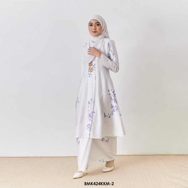 Kebarung Batiq Mia in Pearl White (BMK424KKM-2) - Image 2