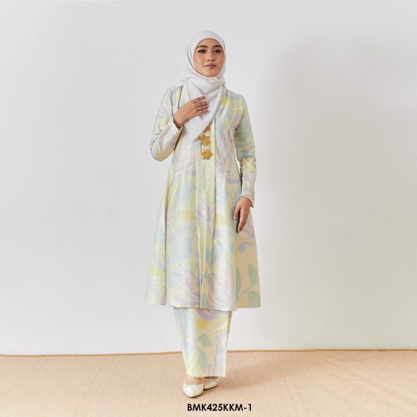 Kebarung Batiq Mia in Pale Yellow (BMK425KKM-1)