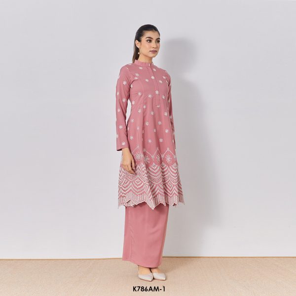 Ameera Kurung in Coral Pink (K786AM-1) - Image 2