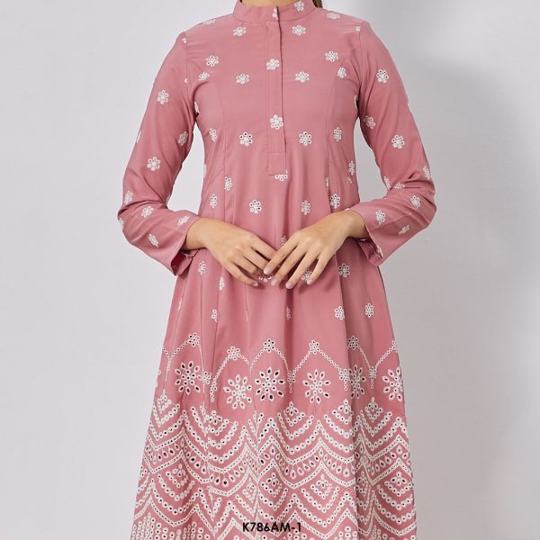 Ameera Kurung in Coral Pink (K786AM-1) - Image 4