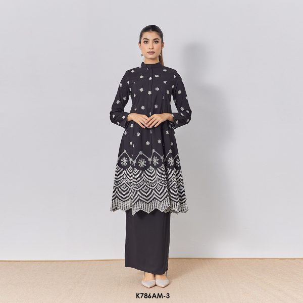 Ameera Kurung in Black (K786AM-3)