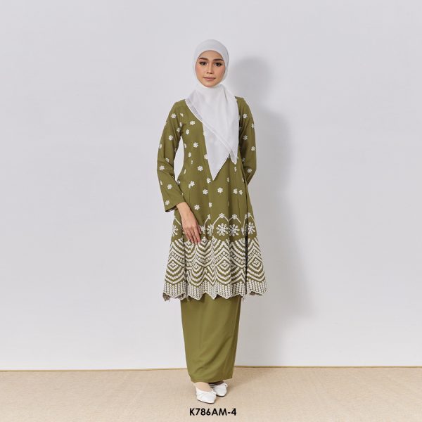 Ameera Kurung in Army Green (K786AM-4)