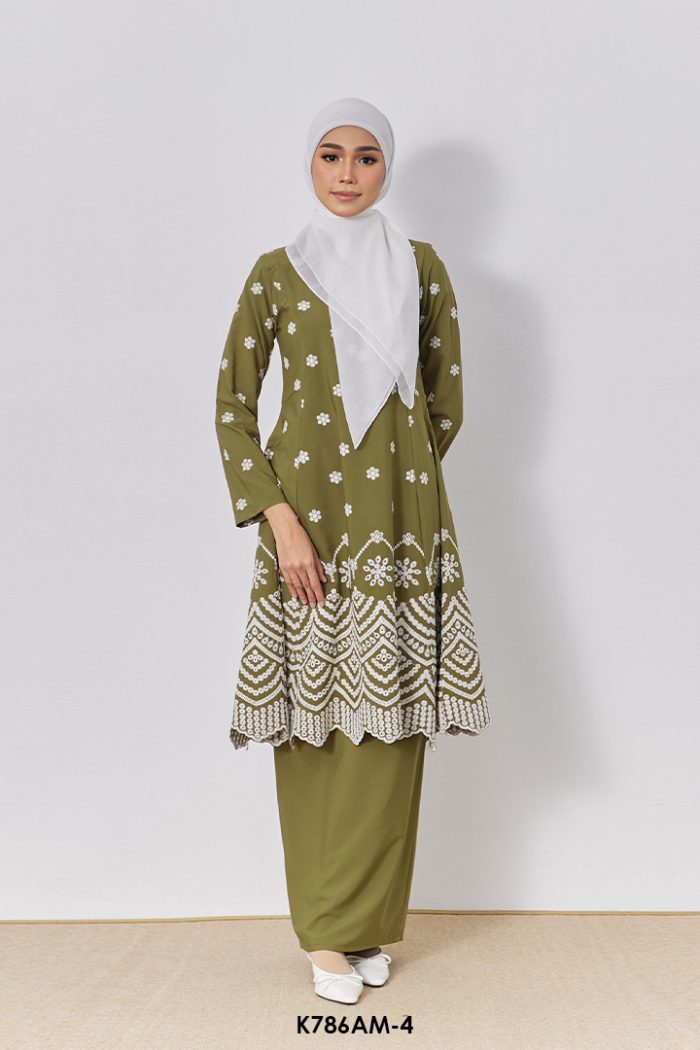 Ameera Kurung in Army Green (K786AM-4)