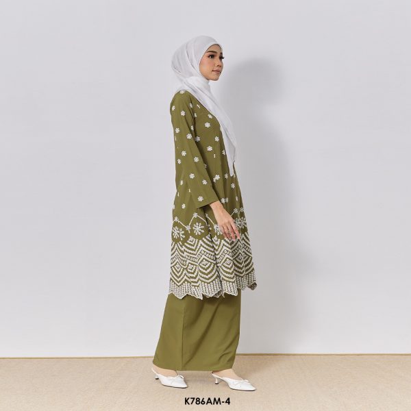 Ameera Kurung in Army Green (K786AM-4) - Image 2