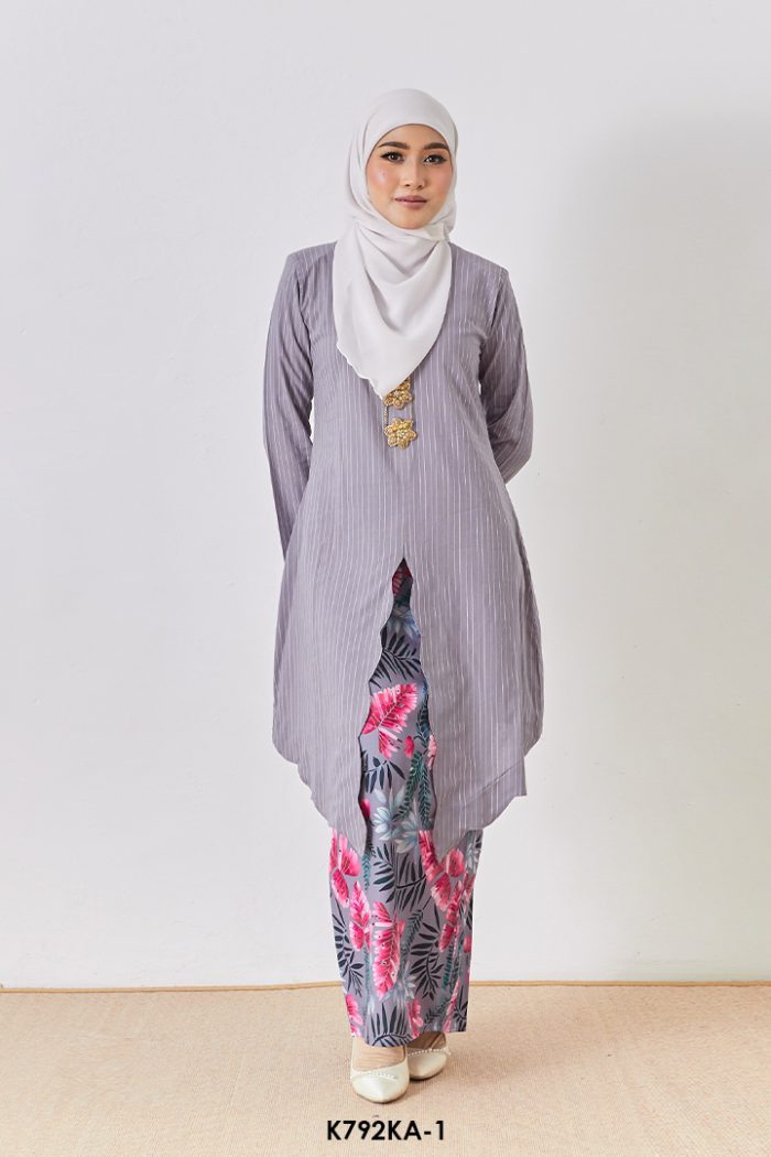 Kebaya Anggun 2.0 in Grey (K792KA-1)