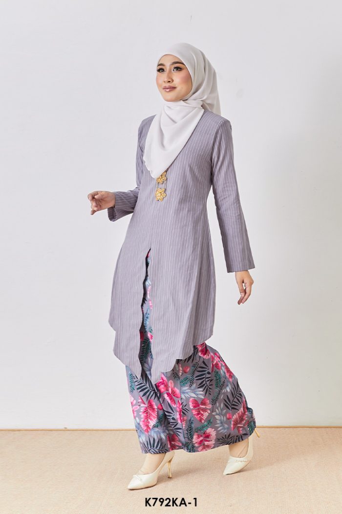 Kebaya Anggun 2.0 in Grey (K792KA-1)