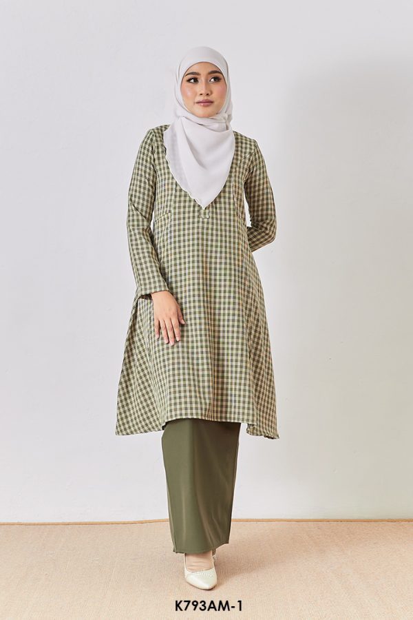 Ameera Kurung in Army Green (K793AM-1)
