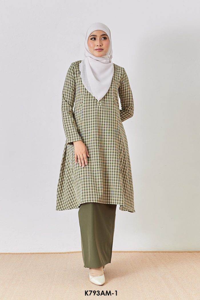Ameera Kurung in Army Green (K793AM-1)
