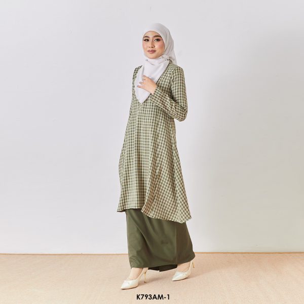 Ameera Kurung in Army Green (K793AM-1) - Image 2