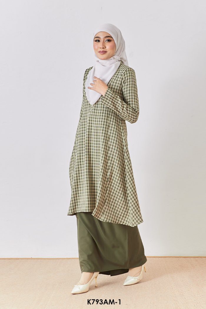 Ameera Kurung in Army Green (K793AM-1)