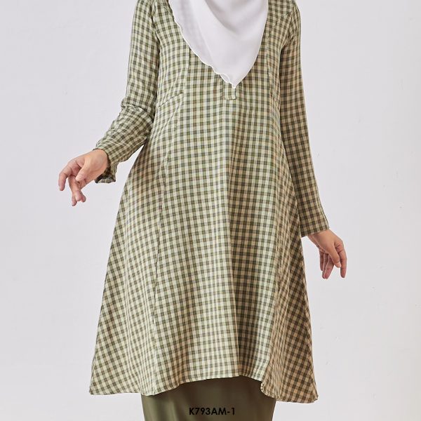 Ameera Kurung in Army Green (K793AM-1) - Image 4