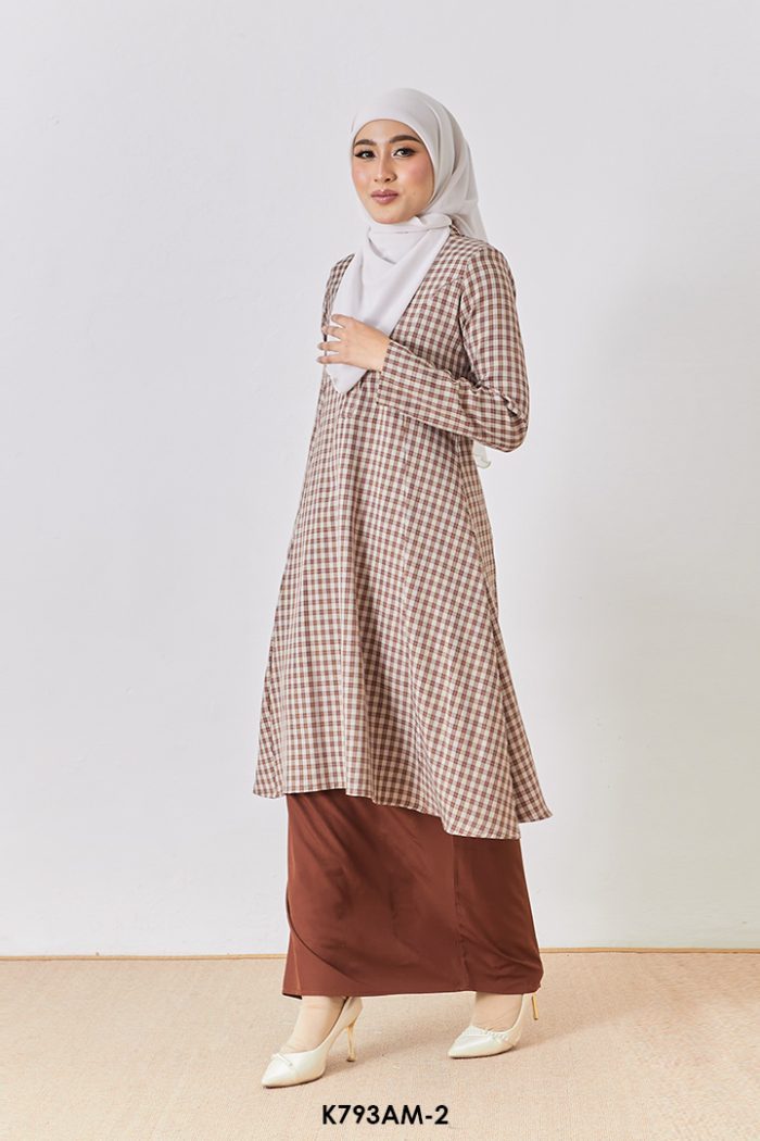Ameera Kurung in Dark Brown (K793AM-2)