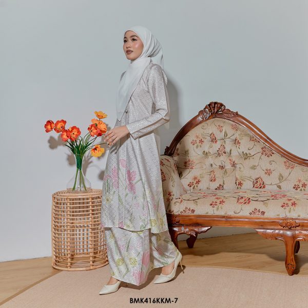 Kebarung Batiq Mia 3.0 Ribbon in Soft Grey (BMK416KKM-7) - Image 2