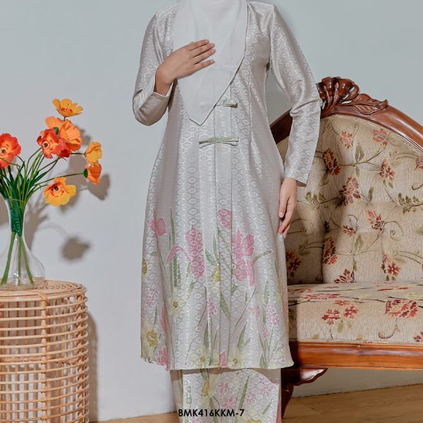 Kebarung Batiq Mia 3.0 Ribbon in Soft Grey (BMK416KKM-7) - Image 3