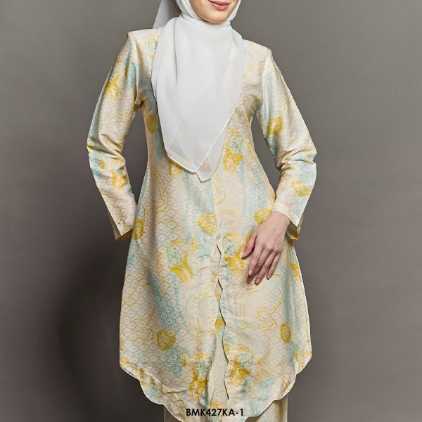 Kebaya Anggun Batiq Mia 2.0 in Soft Yellow (BMK427KA-1) - Image 3