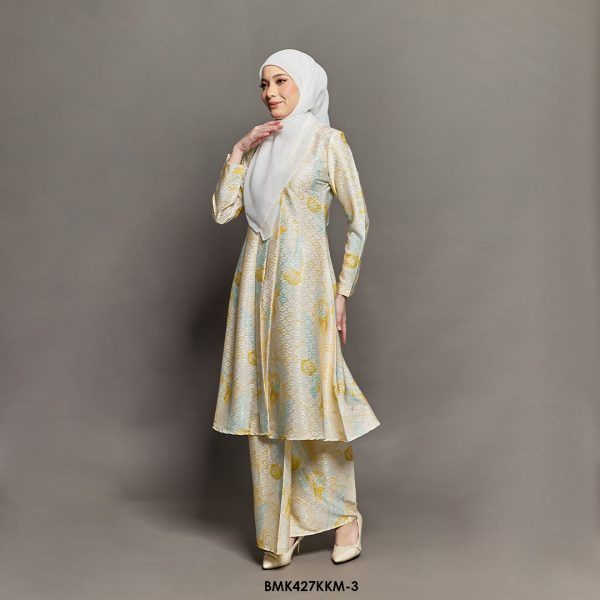Kebarung Kalthom Batiq Mia in Soft Yellow (BMK427KKM-3) - Image 2