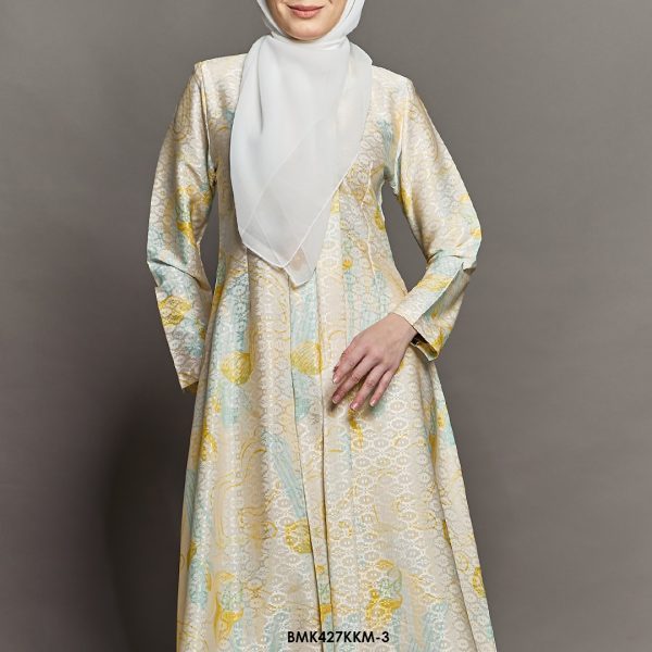 Kebarung Kalthom Batiq Mia in Soft Yellow (BMK427KKM-3) - Image 3