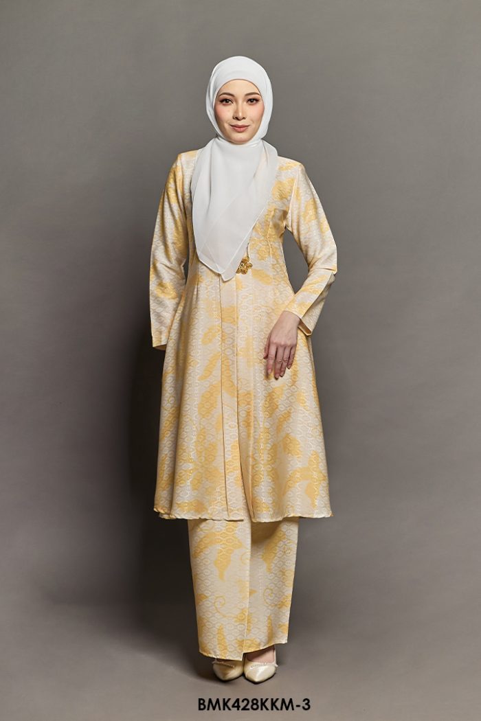 Kebarung Kalthom Batiq Mia in Pastel Yellow (BMK428KKM-3)