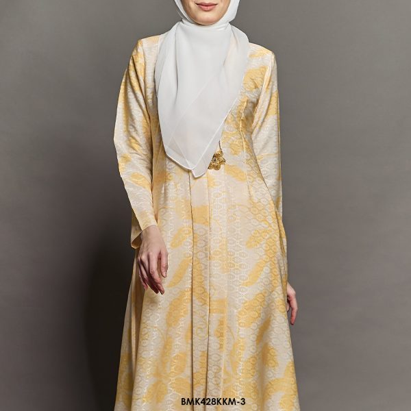Kebarung Kalthom Batiq Mia in Pastel Yellow (BMK428KKM-3) - Image 3