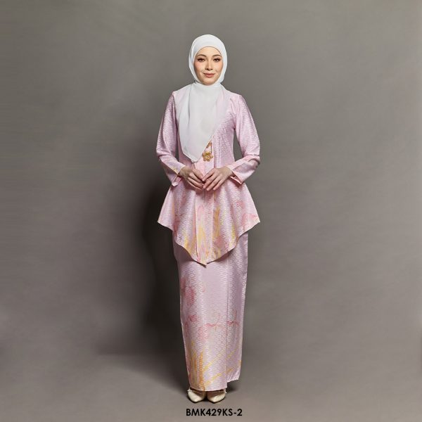 Kebaya Saloma Batiq Mia in Soft Pink (BMK429KS-2)