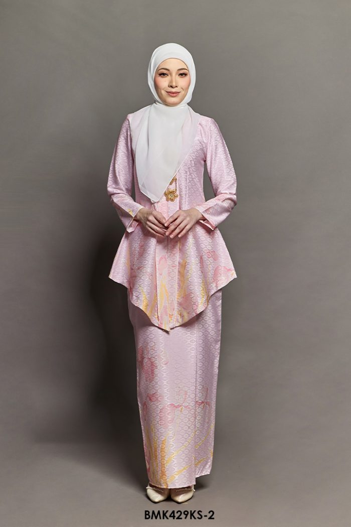 Kebaya Saloma Batiq Mia in Soft Pink (BMK429KS-2)