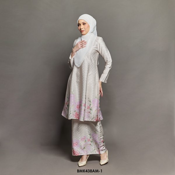 Ameera Kurung Batik Mia in Cream (BMK438AM-1) - Image 2