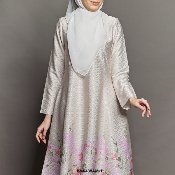 Ameera Kurung Batik Mia in Cream (BMK438AM-1) - Image 4