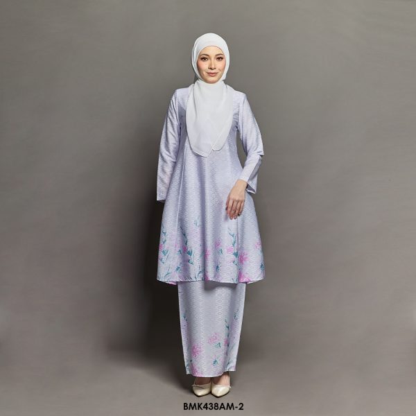 Ameera Kurung Batik Mia in Pure White (BMK438AM-2)