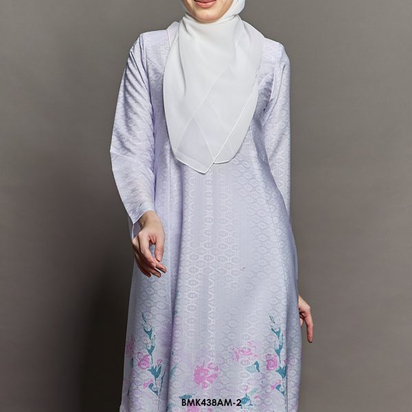 Ameera Kurung Batik Mia in Pure White (BMK438AM-2) - Image 4