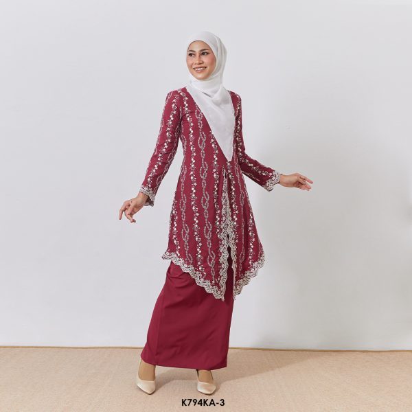Kebaya Anggun 2.0 in Scarlet Red (K794KA-3) - Image 2