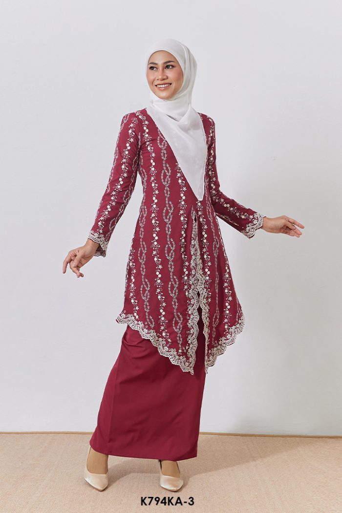 Kebaya Anggun 2.0 in Scarlet Red (K794KA-3)