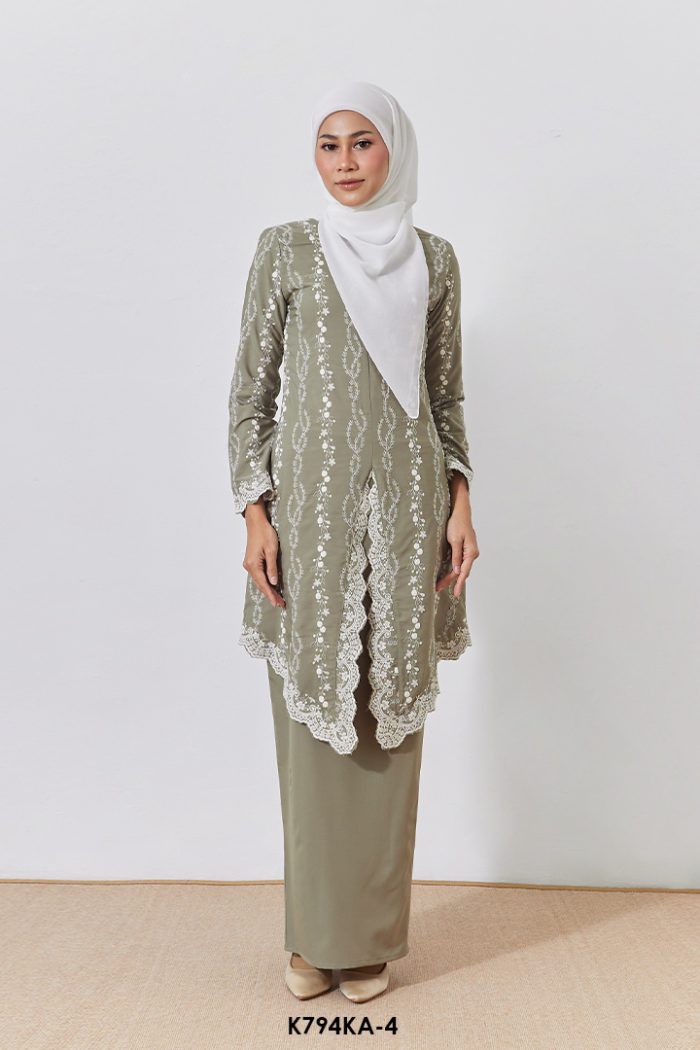 Kebaya Anggun 2.0 in Moss Green (K794KA-4)