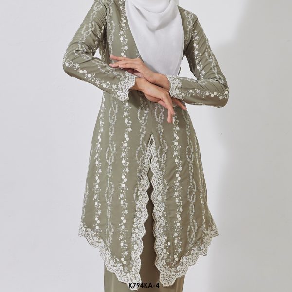 Kebaya Anggun 2.0 in Moss Green (K794KA-4) - Image 4